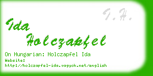 ida holczapfel business card